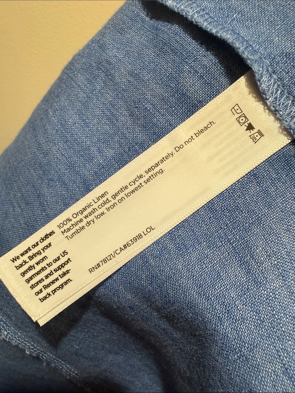 Eileen Fisher Blue Sleeveless Linen Midi Dress - Picture 7 of 7
